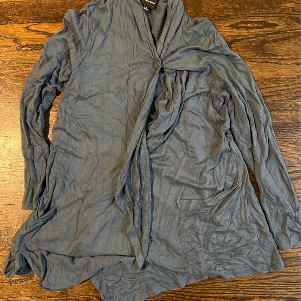 Steel blue fleece sweater